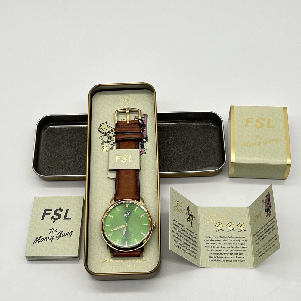 Fossil Men's Limited Edition Gold Tone Watch with Novelty Dial  The  Money Gang